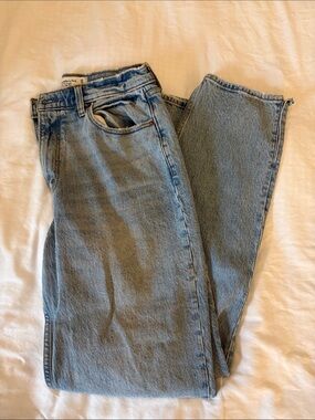 Abercrombie & Fitch Curve Love 90s Ultra High Rise Straight Jeans, 29R